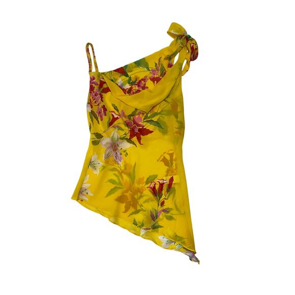 Y2K Forever 21 Floral Asymmetrical Fairy Blouse - Picture 1 of 5